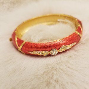 Enamel Hook and Clasp Bracelet